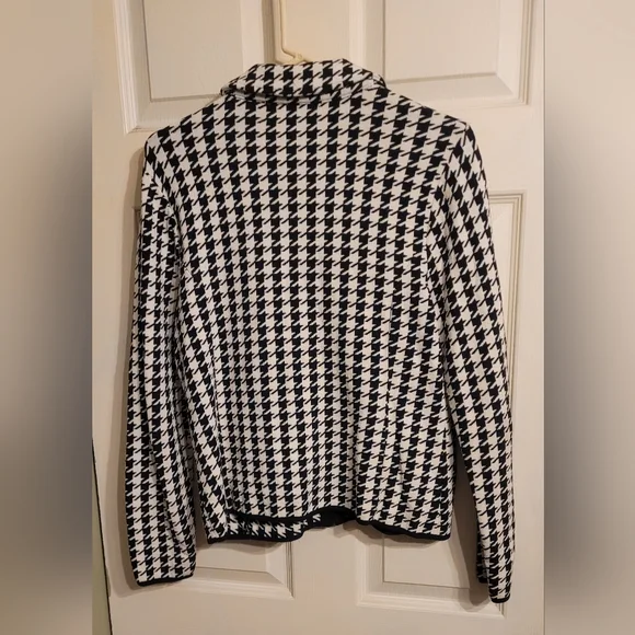 *last Day Posted* Jones New York Black and White Cowl Neck Sweater - Picture 2 of 3